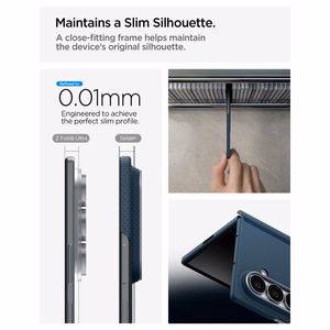 Spigen AirSkin Aramid MagFit MagSafe suojakuori mallille Samsung Galaxy Z Fold 8 Ultra – tummansininen