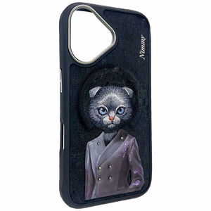 Nimmy Magneettinen muodikas suloinen lemmikki MagSafe Suojakuori iPhone 16:lle - musta