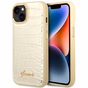Guess GUHCP14MHGCRHD iPhone 14 Plus 6.7 "kulta / kultainen kovakotelo Croco Collection