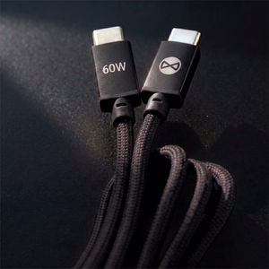 Forever Vibe kaapeli USB-C - USB-C 1,0 m 60W tummanharmaa
