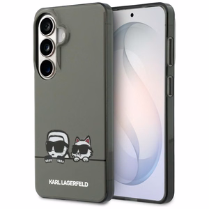 Karl Lagerfeld suojakuori IML Peekaboo Karl ja Choupette MagSafe Samsung Galaxy S26:lle musta