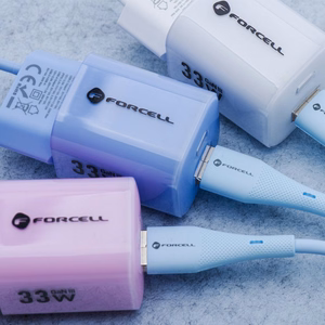 USB A - Lightning Forcell F-Energy 2,4A 12W Silicone kaapeli 1 m C343 sininen