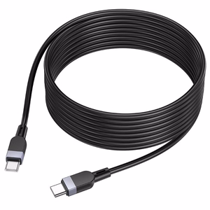 Silikonikaapeli USB-C – USB-C Hoco 3A 60W 3 m X109, musta
