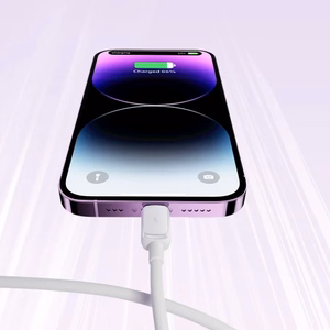 Joyroom Multi-Color Series A14 Lightning / USB-A 2.4A 1.2m Kaapeli - valkoinen