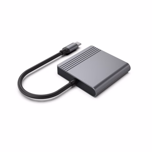 Gembird A-CM-HDMIFDPF-01 USB-C HDMI + DP -adapteri, 4K 60Hz, musta