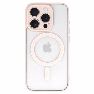 Acrylic Color MagSafe Suojakuori iPhone 16 Pro:lle vaaleanpunainen