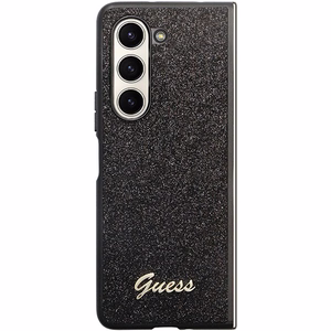 Guess Glitter Script Suojakuori Samsung Galaxy Z Fold 5:lle - musta