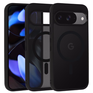 Full Matte Mag Cover Google Pixel 9/9 Pro:lle musta