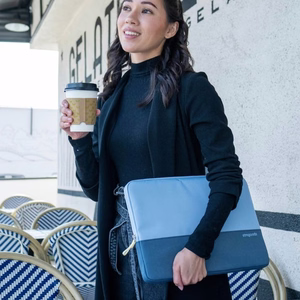STM Origin laptop sleeve for 14-inch MacBook Pro and most 14-inch laptops, glacier blue