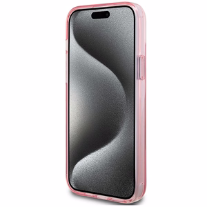 Karl Lagerfeld Ring Stand Karl&Choupette MagSafe Suojakuori iPhone 15 Plus:lle - vaaleanpunainen
