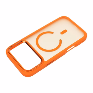 Suojakuori laitteelle iPhone 18 Pro Max / 17 Pro Max: Forcell F-Protect Smoke Hybrid Premium, MagSafe-yhteensopiva, väri: oranssi