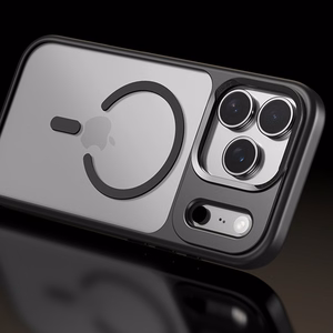 Rock Guard Lens Protection Series Magneettinen Suojakuori iPhone 17 Air:lle läpinäkyvä-musta