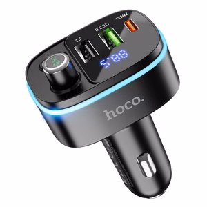 Autoon Bluetooth-lähetin Hoco 2 x USB A + USB C QC3.0 PD 20W E62 musta
