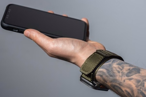 Hihna Apple Watch:lle Forcell F-Design FA05 nylon tarranauha 38 / 40 / 41 mm vihreä