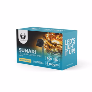Forever Light aurinkokenno LED lamppu SUNARI FLS-82 kuparijohto 22m 600mAh Ni-MH