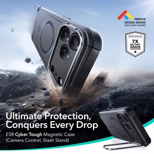 ESR Cyber Kickstand MagSafe Suojakuori iPhone 17 Pro:lle - Musta