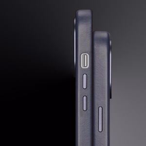 Dux Ducis Napoli kotelo iPhone 14 Plus magneettinen nahkakotelo MagSafe sininen