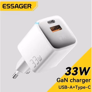 Laturi Essager GaN Polestar valkoinen 33W (PD / QC3.0)