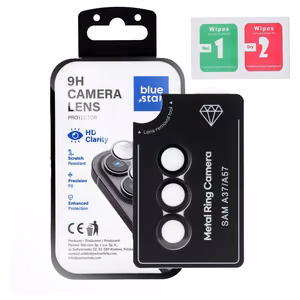 Camera Lens Protector BLUE STAR Easy Install for SAMSUNG A37 black