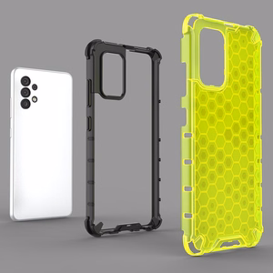 Honeycomb tapauksessa panssaroitu suojus geelirunko Samsung Galaxy A03s (166.5) sininen
