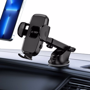 Tech-Protect V3 autopuhelinteline tuulilasille/kojelaudalle - musta