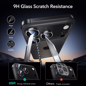 ESR Armorite Kamerasuoja iPhone 14 Pro / Pro Max / 15 Pro / Pro Max / 16 Pro / Pro Max / 17 Pro / Pro Max:lle - Kirkas