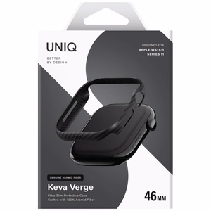 Uniq Keva Verge Suojakuori Apple Watch 46mm:lle - Musta