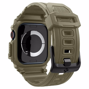 Spigen Rugged Armor Pro Hihna Apple Watch 10:lle (46MM) - vihreä