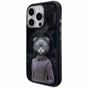 Nimmy Magneettinen muodikas suloinen lemmikki MagSafe Suojakuori iPhone 16 Pro:lle - musta