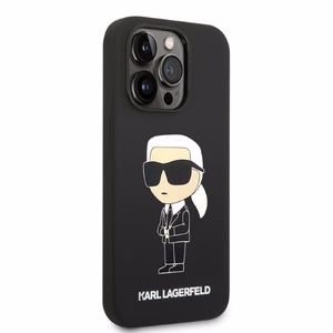 Karl Lagerfeld Silicone Ikonik MagSafe suojakuori iPhone 14 Pro:lle - musta