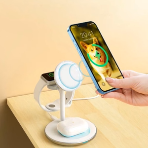 Langaton laturi Choetech T585-F 3in1 valkoinen 15W (iPhone / Apple Watch / Airpods)