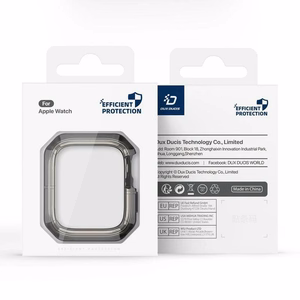 Dux Ducis TAMO Suojakuori Apple Watch series 10 46 mm:lle läpinäkyvä mustalla