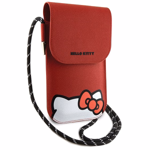 Hello Kitty Leather Hiding Kitty olkalaukku – punainen