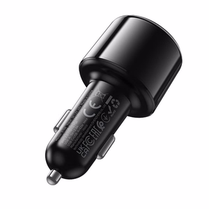 Musta Hoco E166 Bluetooth-autolähetin, jossa on 2 x USB-A, USB-C, QC 3.0 ja PD 42 W