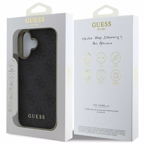 Guess 4G Charms Collection suojakuori iPhone 16 Plus:lle - musta