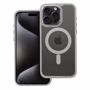 Suojakuori iPhone 15 PRO MAX:lle Color Edge Mag Cover yhteensopiva MagSafe titaani-harmaa