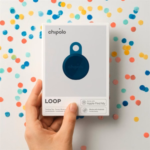 Chipolo LOOP – Ladattava Bluetooth-paikannin silikonilenkillä, iOS- ja Android-laitteille, tummansininen