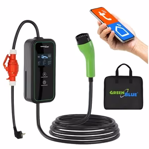GreenBlue kannettava EV/PHEV-laturi, Type 2, kaapelin pituus 6,8 m, IP65, 11 kW, 220–380 V AC, 50/60 Hz, 16 A, 3-vaiheinen, GB1100