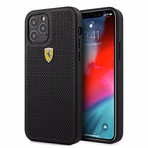 Ferrari FESPEHCP12MBK iPhone 12/12 Pro 6.1" musta/musta kovakotelo On Track rei'itetty