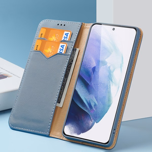 Dux Ducis Hivo Nahka Flip Cover Aitoa nahkaa Lompakko korteille ja asiakirjoille Samsung Galaxy S22 + (S22 Plus) Sininen