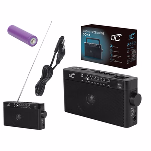 LTC kannettava radio SONA, Bluetooth, USB, TF, musta