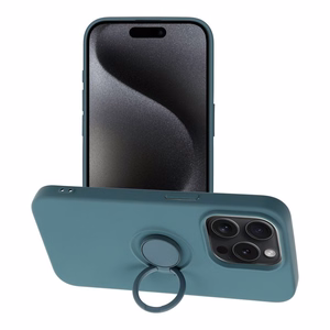 Silikoninen Suojakuori Renkaalla iPhone 15 PRO:lle vihreä