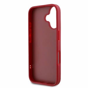 Karl Lagerfeld Suojakuori iPhone 16 6.1 KLHCP16SPQDSMGR Punainen Kova Diagonal Quilted Script