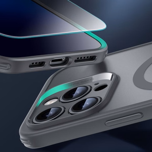 ESR Classic Pro Set Halolock MagSafe suojakuori iPhone 16 Pro Max -puhelimelle - harmaa