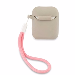Guess GUACA2LSVSGP AirPods suojus harmaa vaaleanpunainen/harmaa vaaleanpunainen Silikoni Vintage