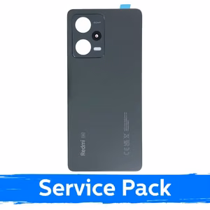 Back Cover Compatible With Xiaomi Redmi Note 12 Pro 5G / Midnight Black / (Service Pack)