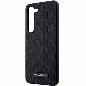 Karl Lagerfeld Saffiano Mono Metal Logo Suojakuori Samsung Galaxy S24+:lle - musta