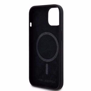 Karl Lagerfeld Silikoninen Karl&Choupette MagSafe Suojakuori iPhone 15 Plus / 14 Plus:lle - musta