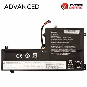 Kannettavan tietokoneen akku LENOVO L17M3PG2, 4750 mAh, Extra Digital Advanced