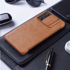 Nillkin Qin leather holster case for Samsung Galaxy A73 brown
